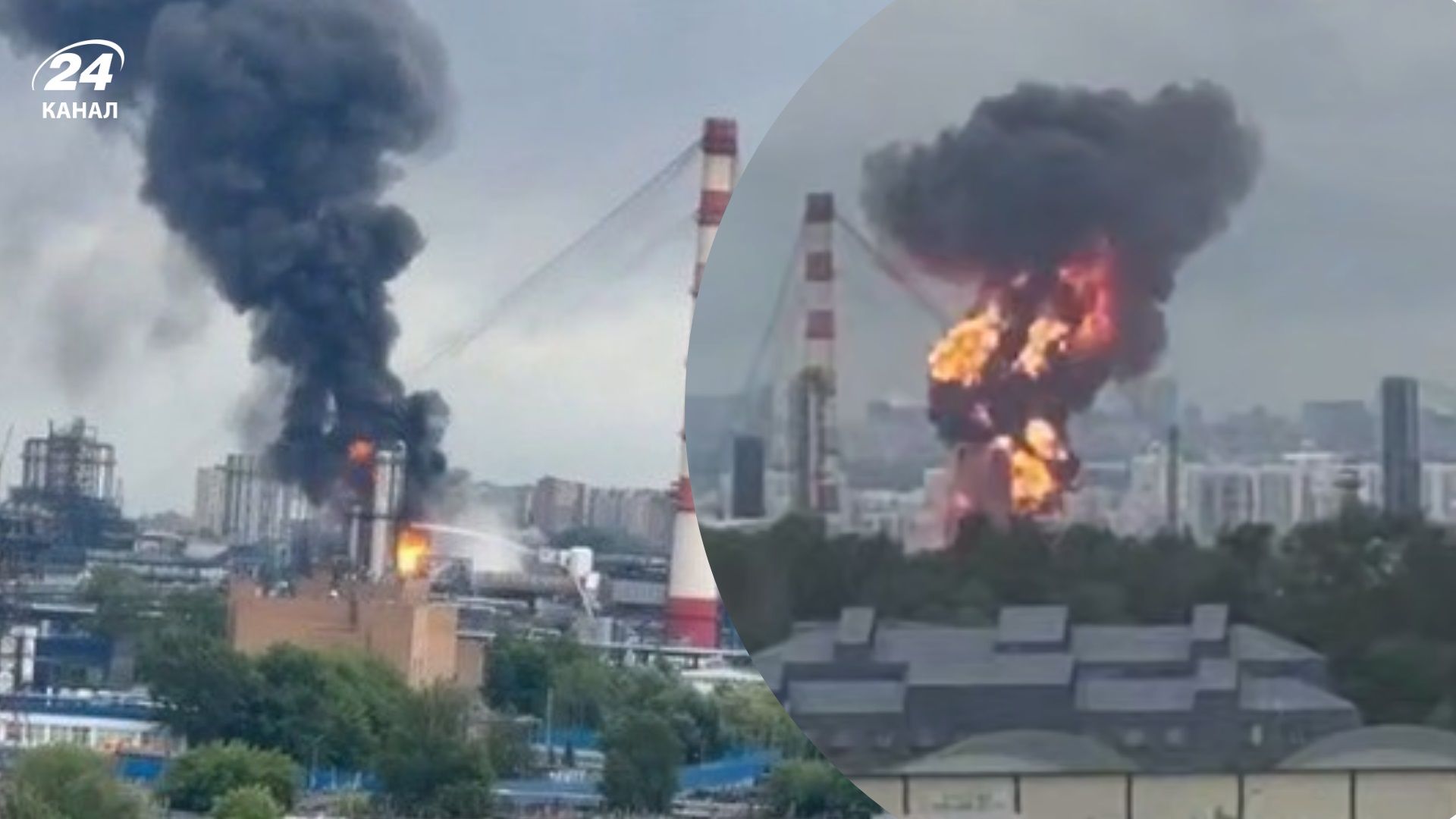 Московський НПЗ, вибухи в Росії